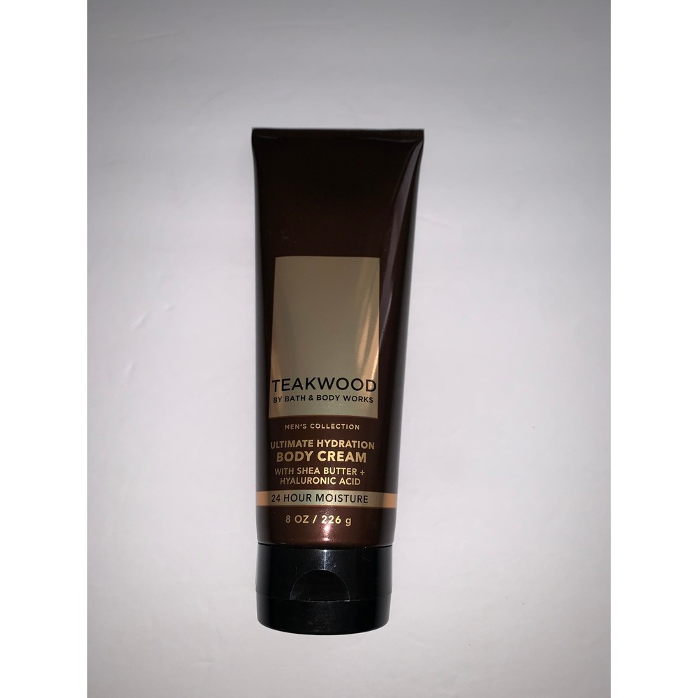Bath and Body Works Teakwood Men's Collection Ultimate Hydration Body Cream 8 oz
